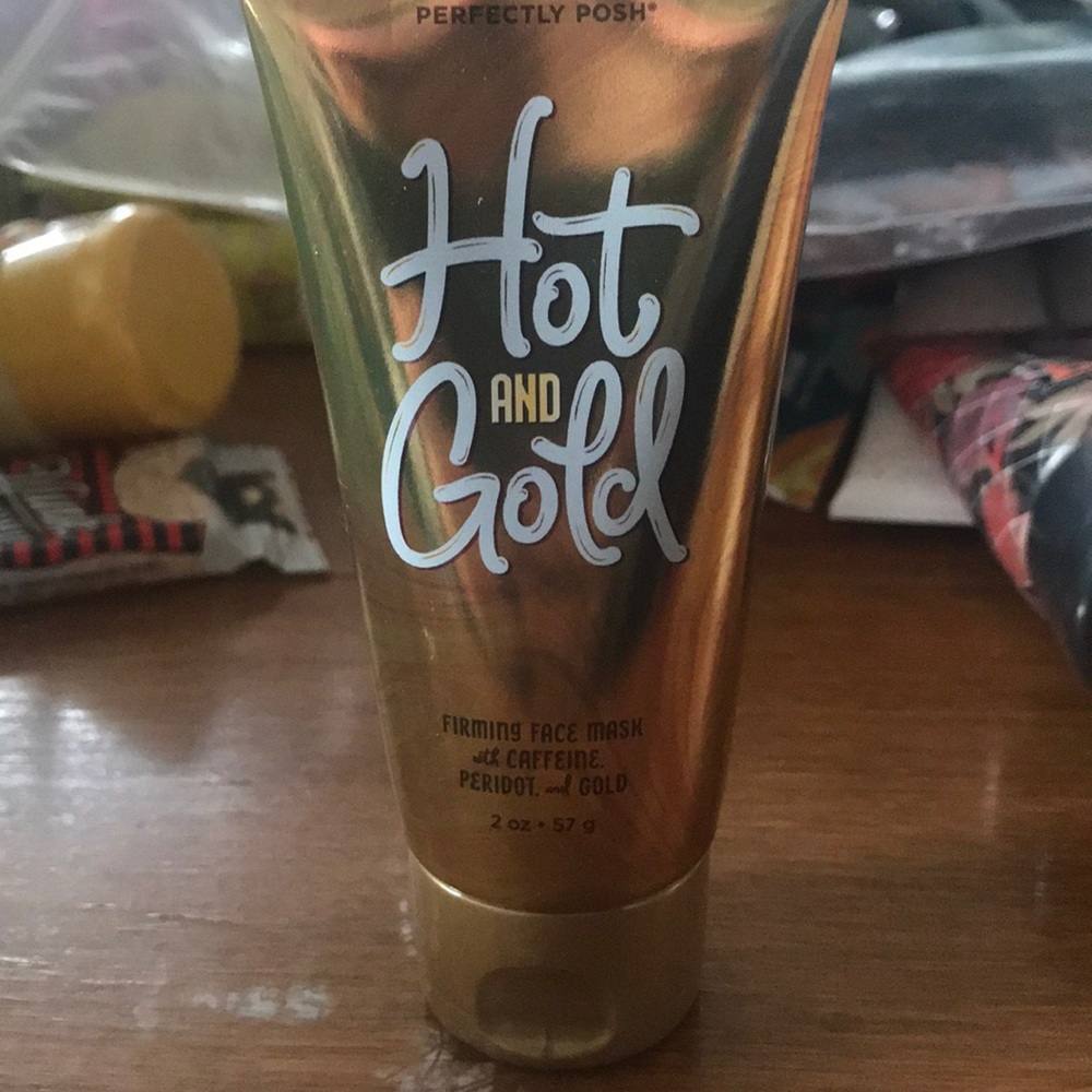 Hot and gold face mask